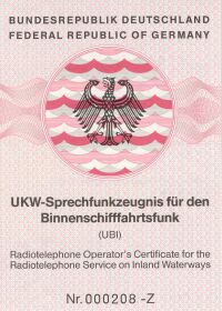 Die Wasserfahrschule Schött in Travemünde, Ihre Segelschule an der Ostsee, präsentiert: UKW Sprechfunkzeugnis für den Binnenschifffhartsfunk (UBI)